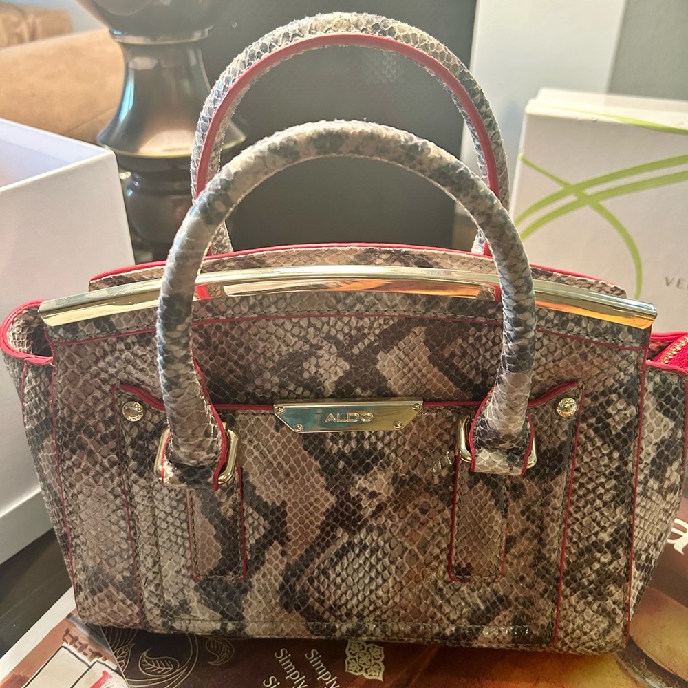 Faux Python Mini Handbag